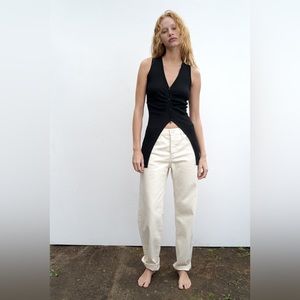 NWOT ZARA Buttoned Knit Too - Black - S